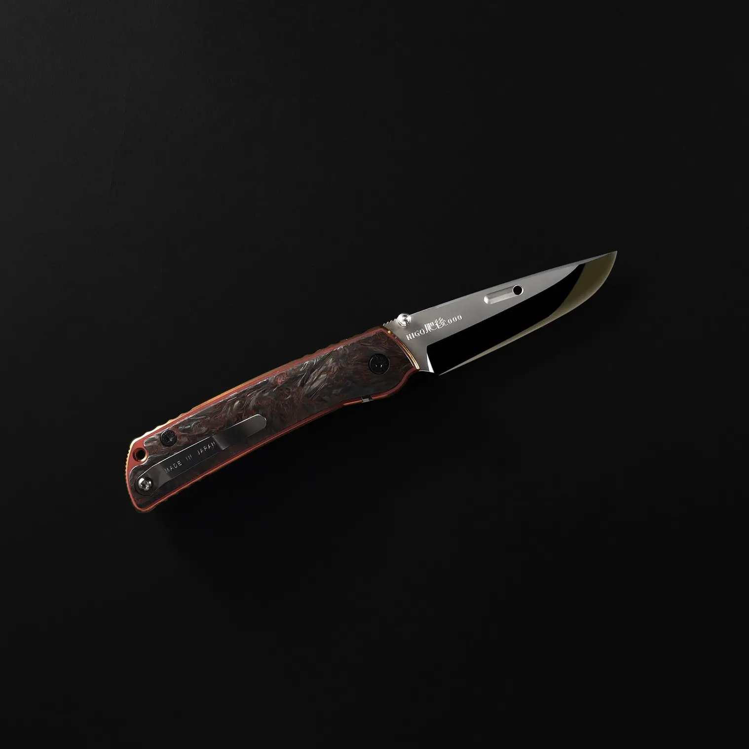 Rockstead HIGOⅡ X-FCF-ZDP (DMC) 日本花田洋肥厚二代钛柄碳纤维贴片