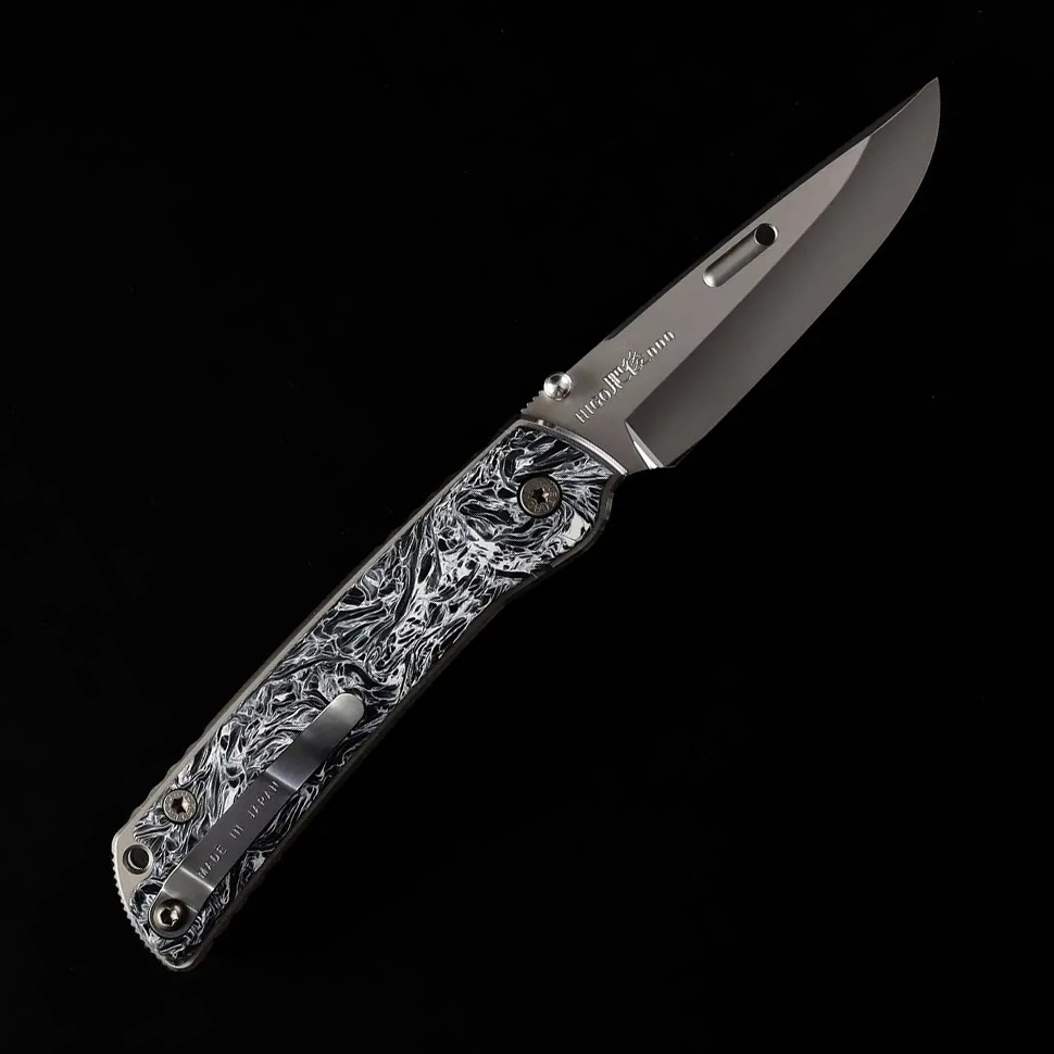 Rockstead HIGOⅡ X-FCF-ZDP (DMP) 日本花田洋肥厚二代钛柄碳纤维 大理石纹贴片