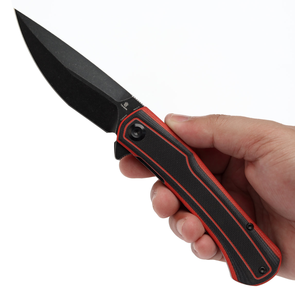 Tenable Kratos Nitro-V钢 G10手柄 T1024A1 黑红色 400