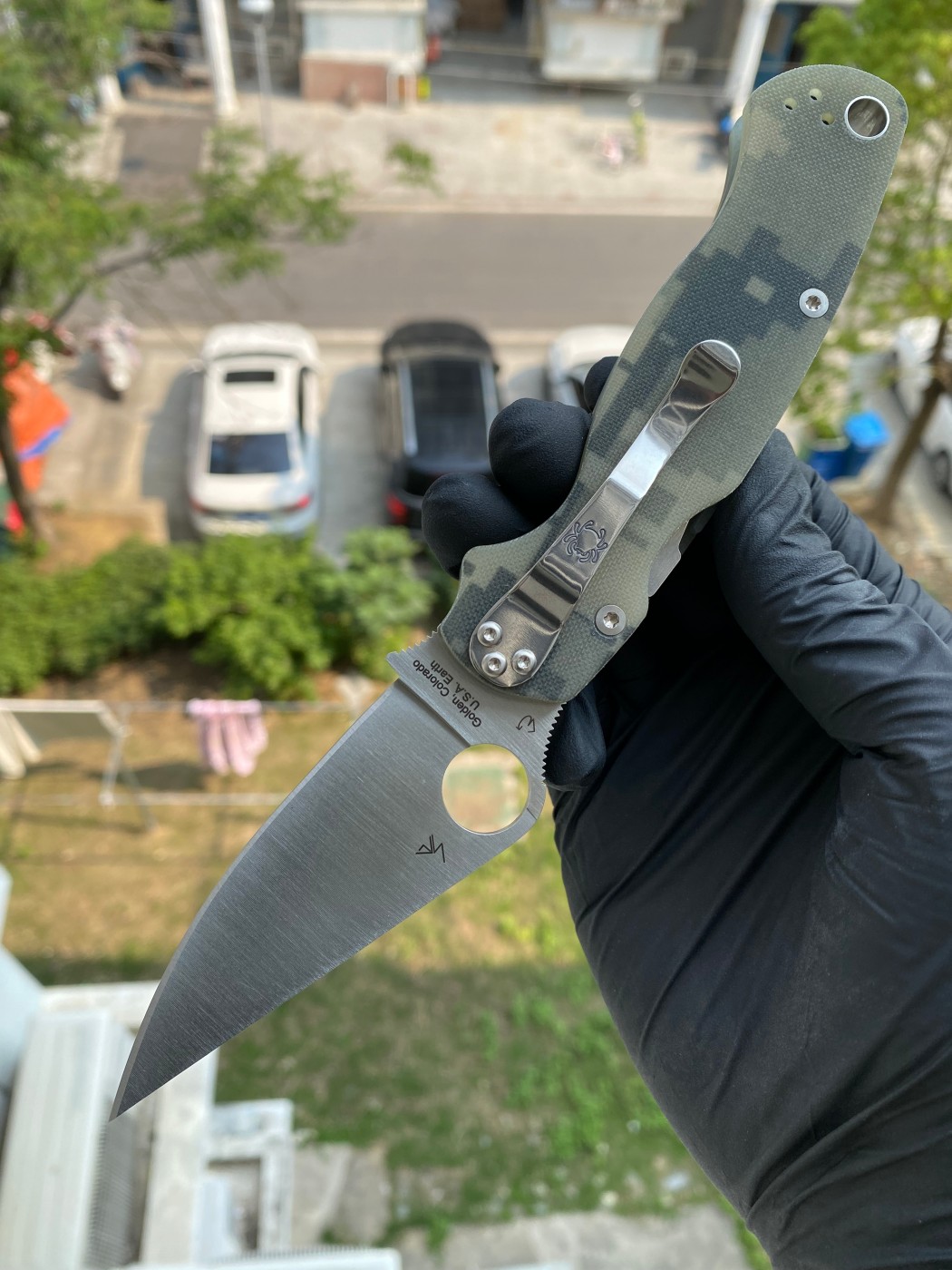 新版本 Spyderco C81GPCMO2 S45VN钢 G10柄 1350