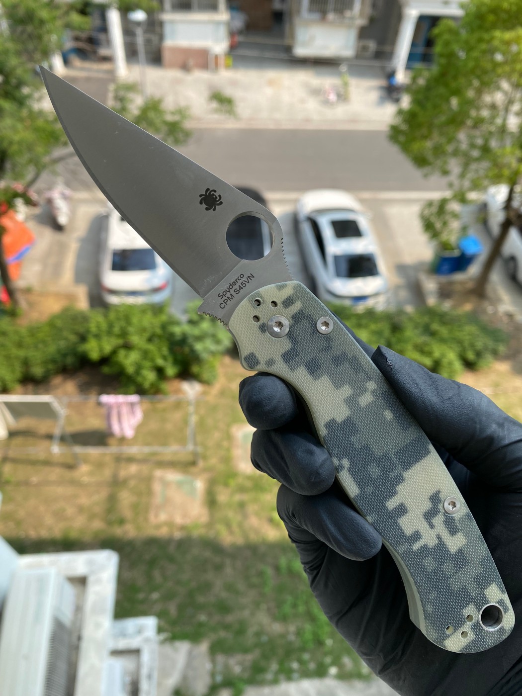 新版本 Spyderco C81GPCMO2 S45VN钢 G10柄 1350