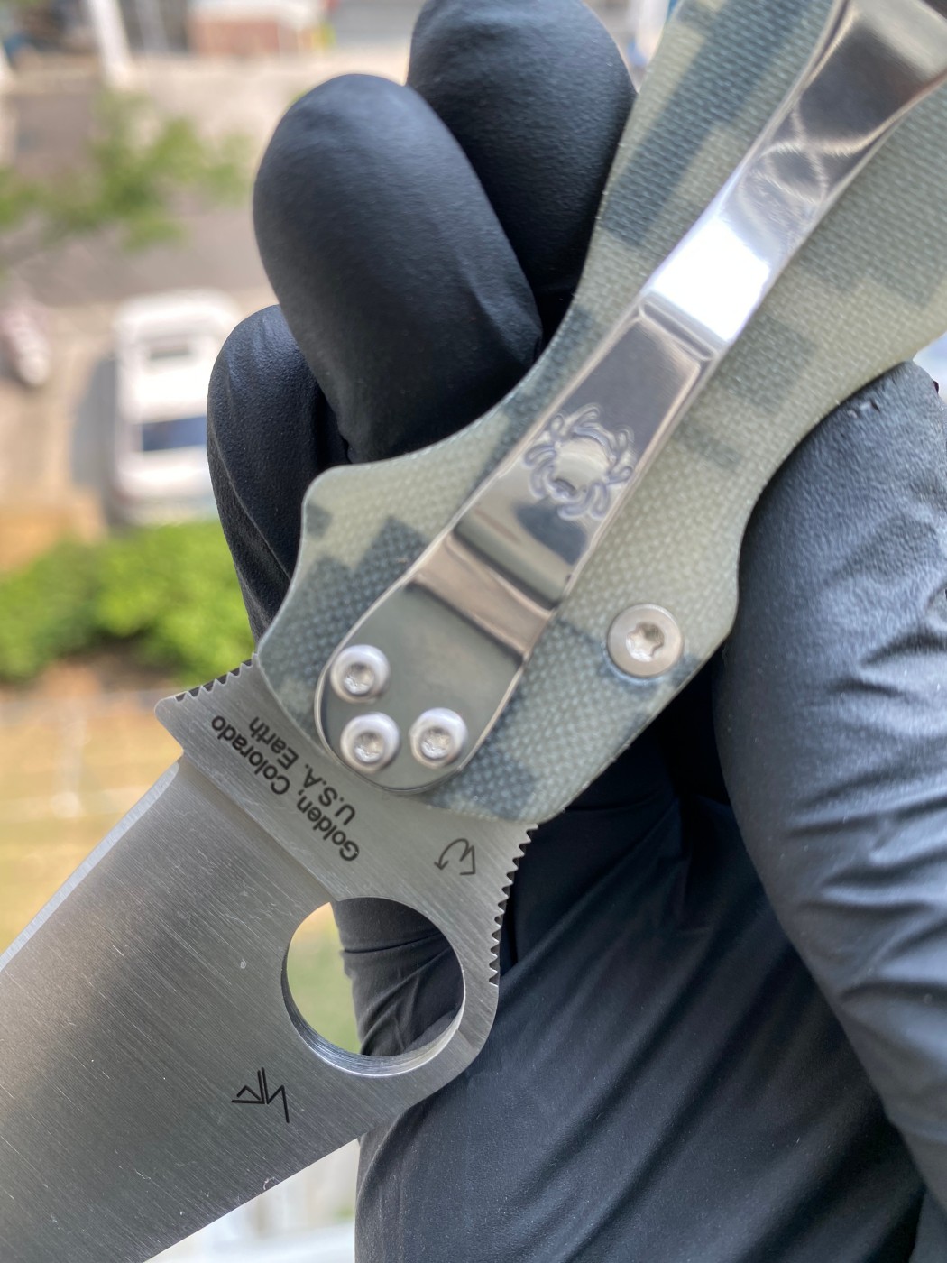新版本 Spyderco C81GPCMO2 S45VN钢 G10柄 1350