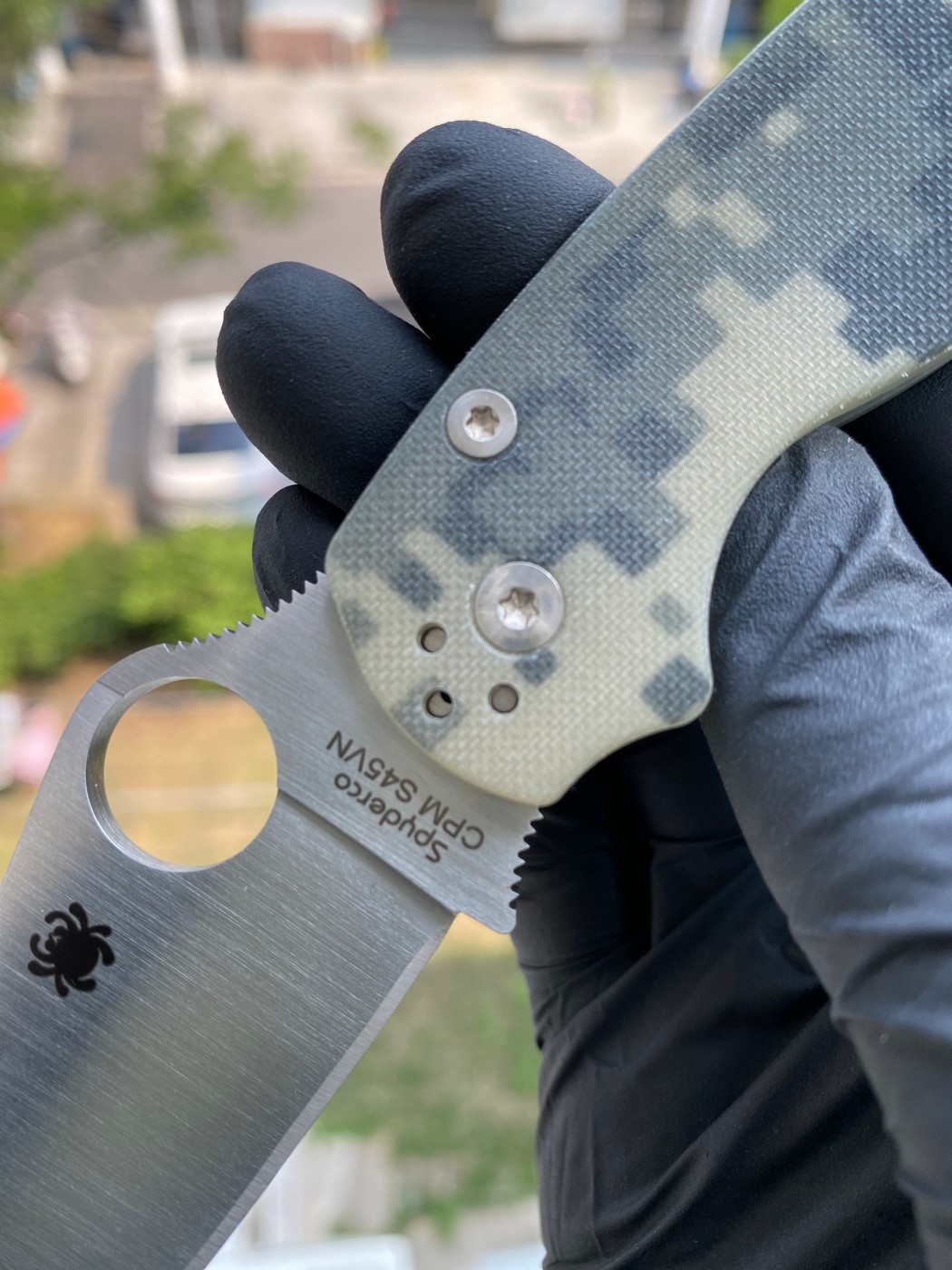 新版本 Spyderco C81GPCMO2 S45VN钢 G10柄 1350