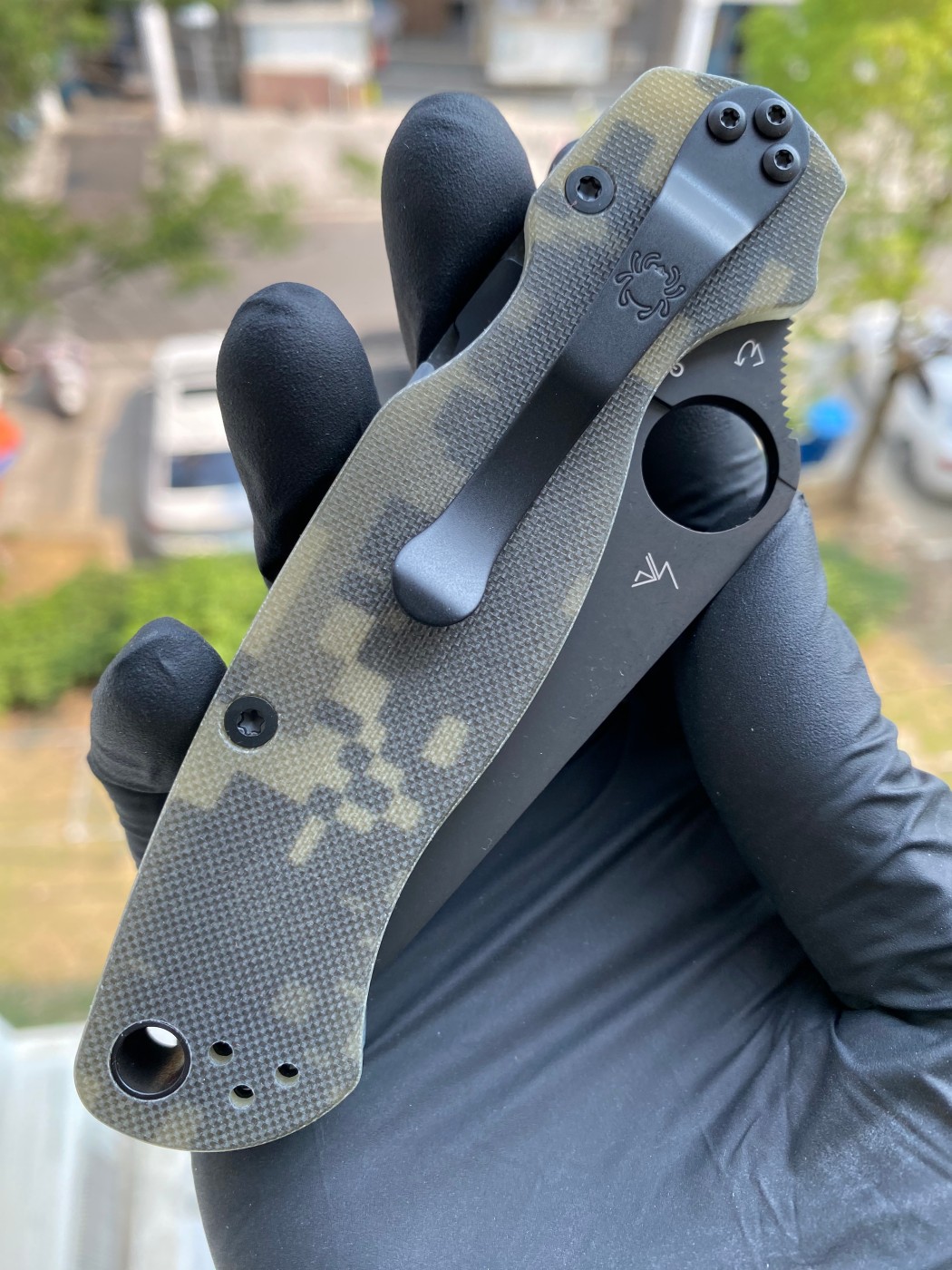 新版本 Spyderco  C81GPCMOBK2   CPM S45VN钢   G-10手柄  迷彩色    1350