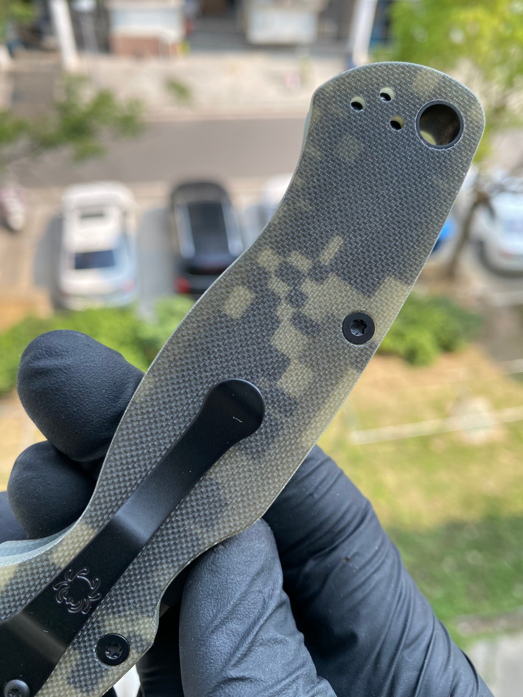 新版本 Spyderco  C81GPCMOBK2   CPM S45VN钢   G-10手柄  迷彩色    1350