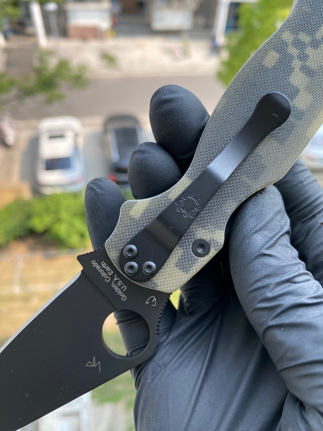 新版本 Spyderco  C81GPCMOBK2   CPM S45VN钢   G-10手柄  迷彩色    1350