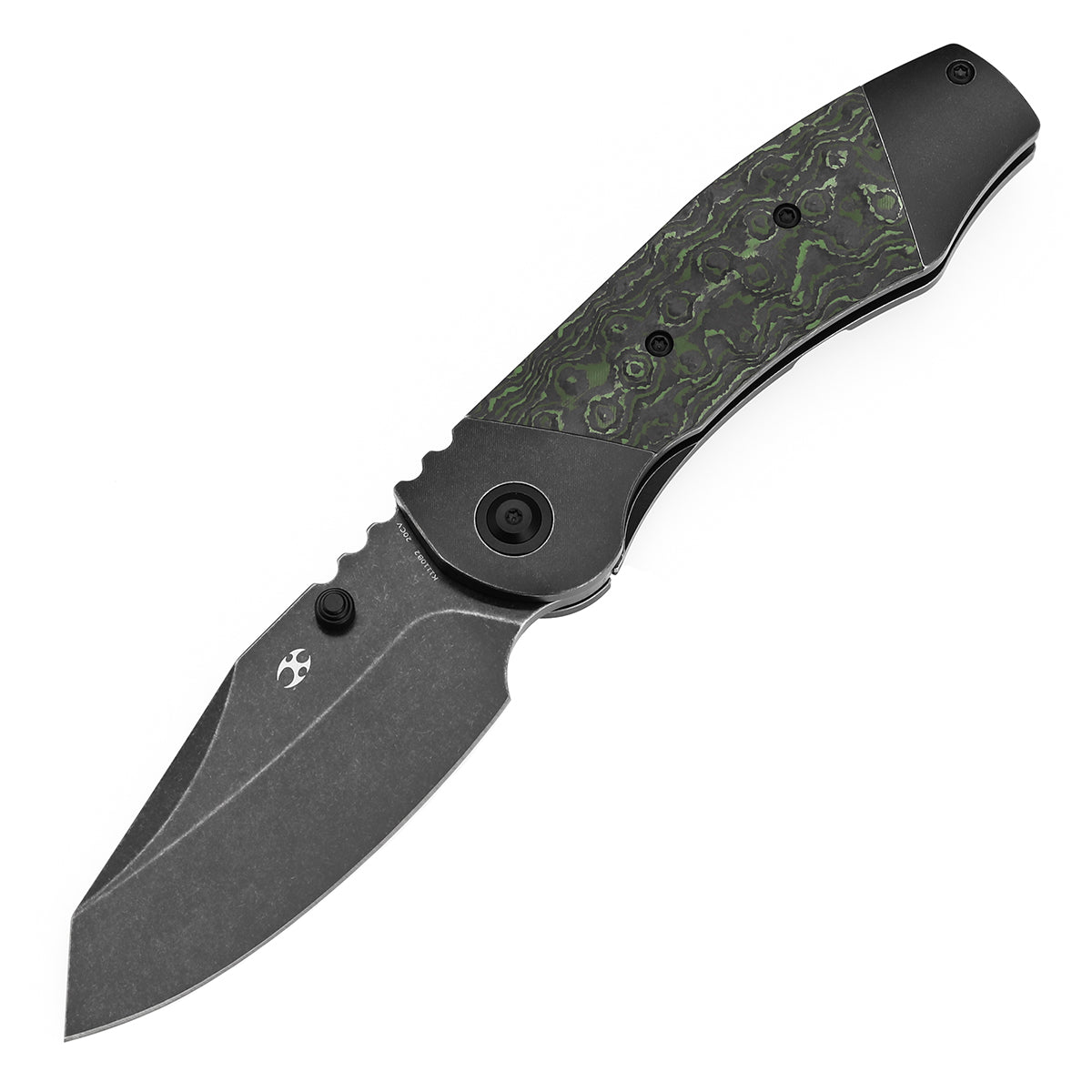 KANSEPT Caveman CPM 20CV钢 钛手柄 K1110B2 黑绿色 1800