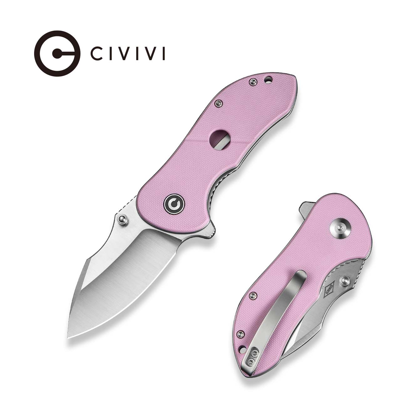 CIVIVI Gordo D2钢 G10手柄 C22018C-4 粉色 480
