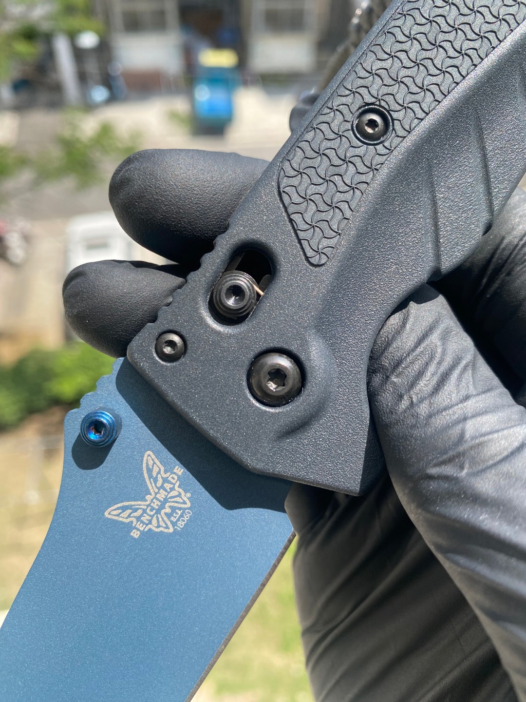 Benchmade Water Adira AXIS CPM-MagnaCut钢 Grivory 手柄18060BT-01  蓝色 1999