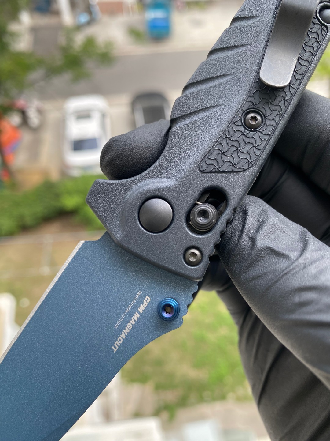 Benchmade Water mini Adira AXIS CPM-MagnaCut钢 Grivory 手柄 蓝色 18065BT-01 1999