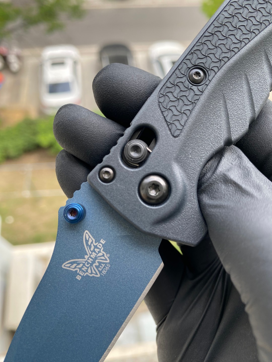 Benchmade Water mini Adira AXIS CPM-MagnaCut钢 Grivory 手柄 蓝色 18065BT-01 1999
