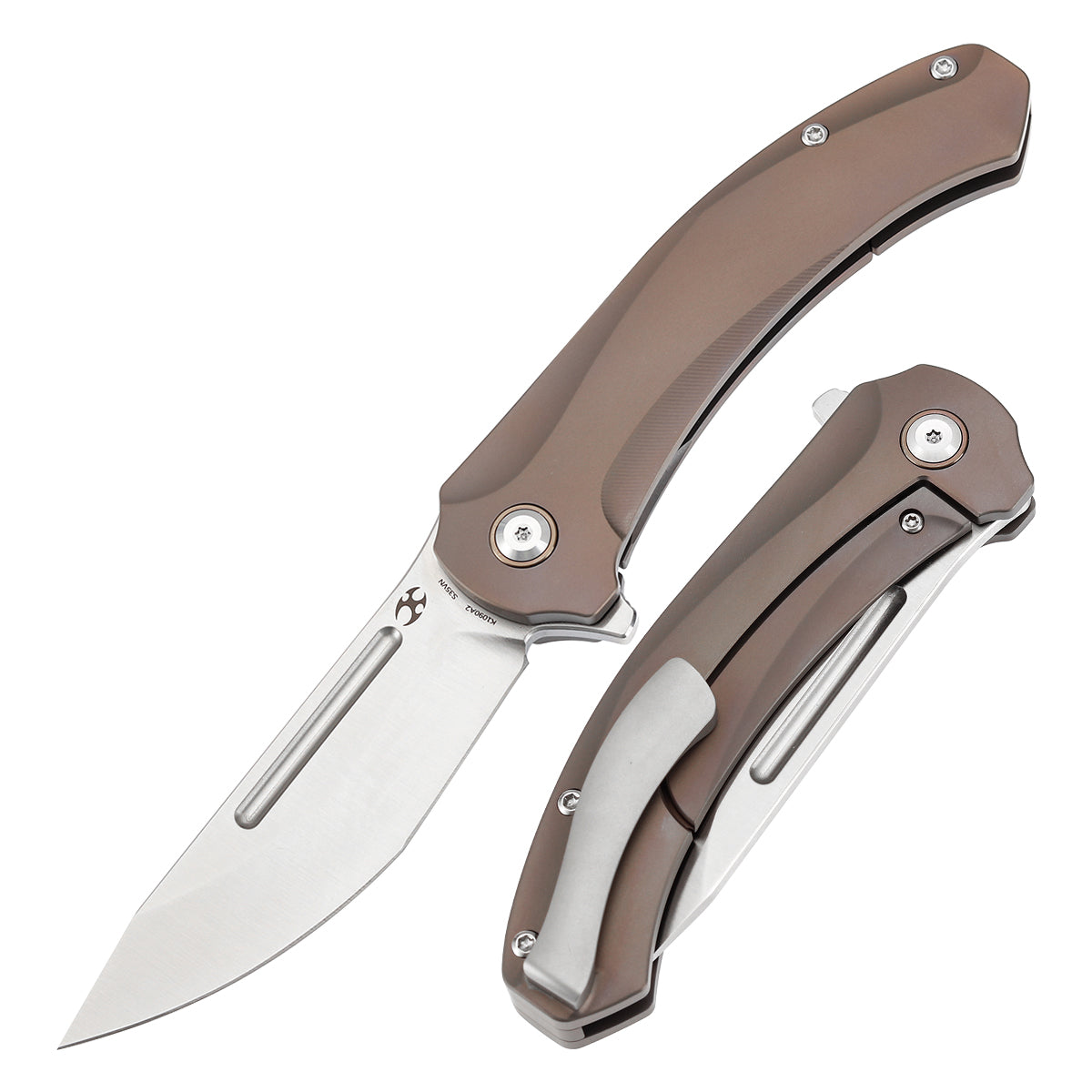 KANSEPT Hira CPM S35VN钢 氧化钛手柄 K1090A2 青铜 1400