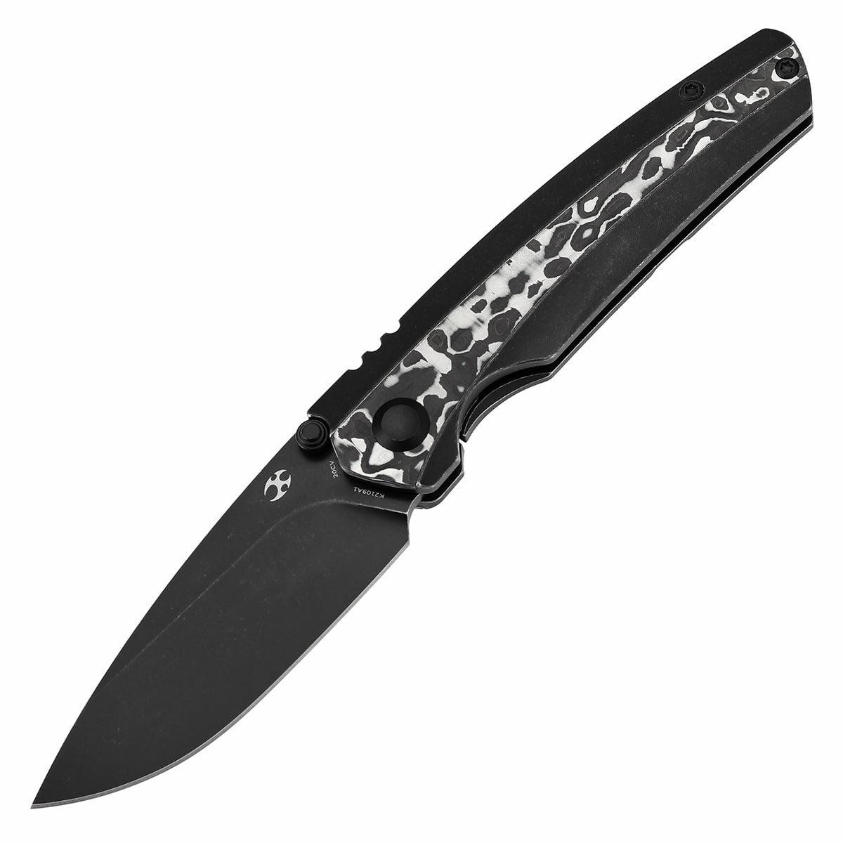 KANSEPT Raven CPM 20CV钢 钛+碳纤维手柄 K2109A1 黑白色 1200