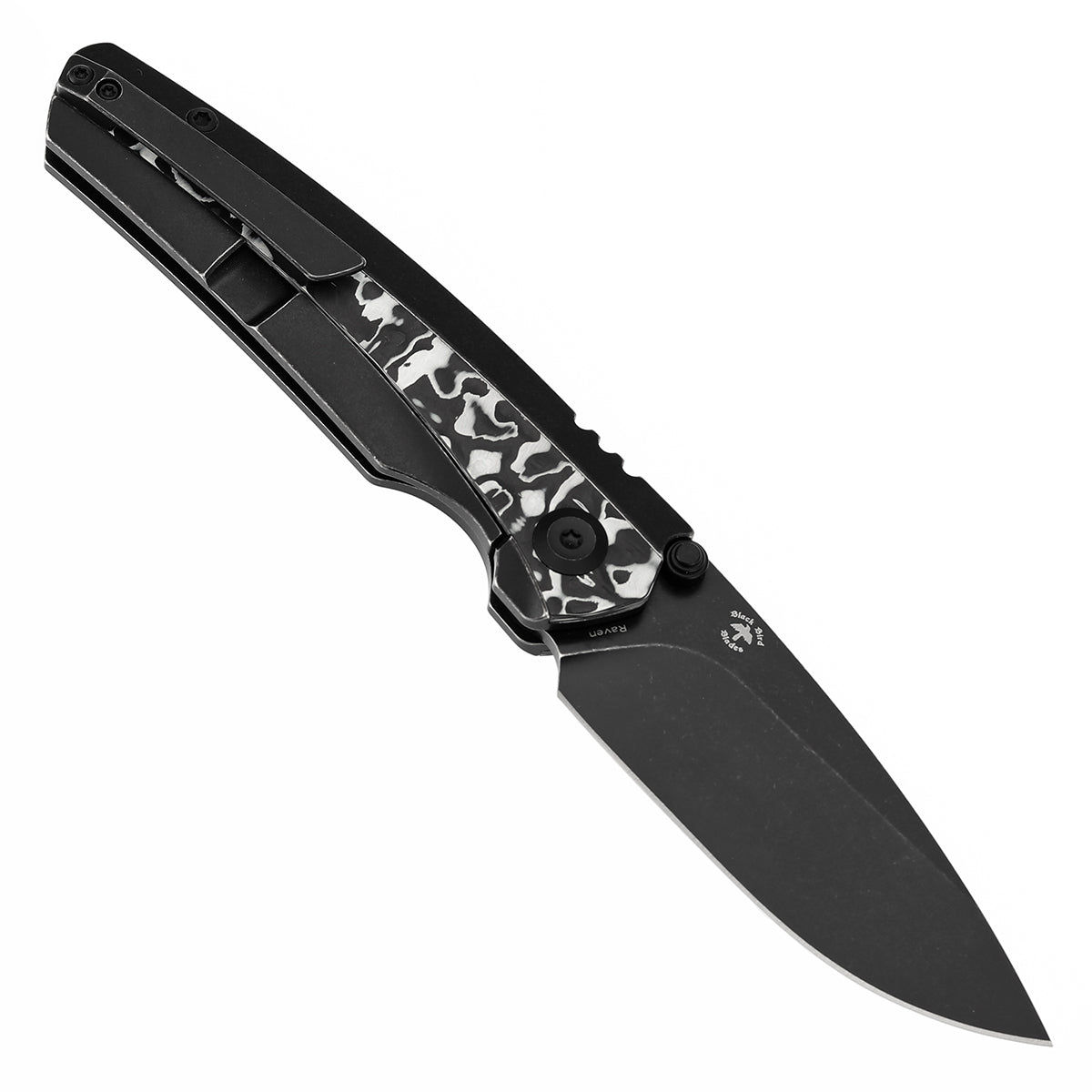 KANSEPT Raven CPM 20CV钢 钛+碳纤维手柄 K2109A1 黑白色 1200