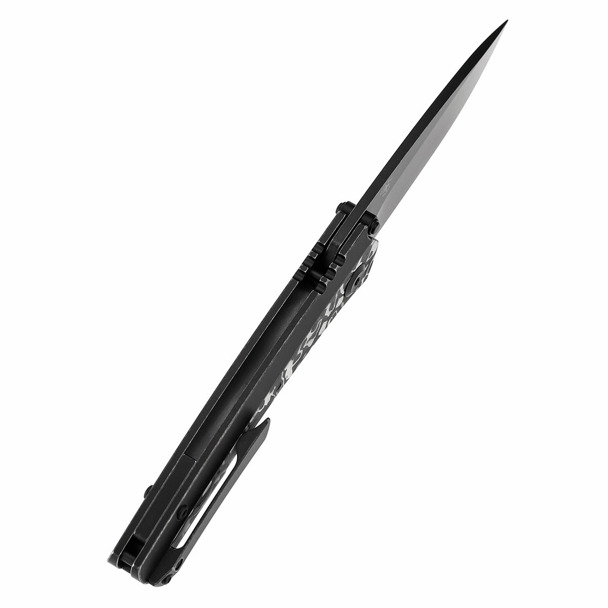 KANSEPT Raven CPM 20CV钢 钛+碳纤维手柄 K2109A1 黑白色 1200