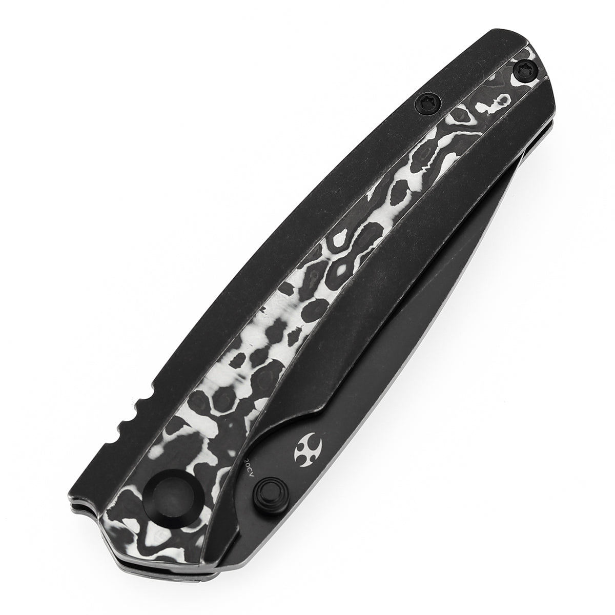KANSEPT Raven CPM 20CV钢 钛+碳纤维手柄 K2109A1 黑白色 1200