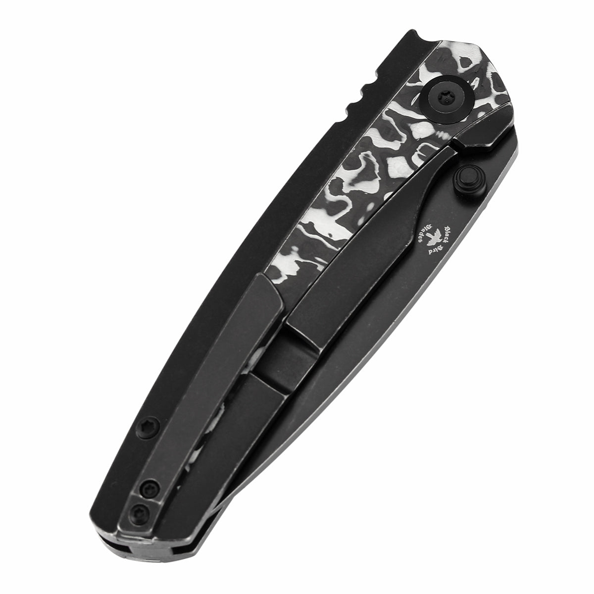 KANSEPT Raven CPM 20CV钢 钛+碳纤维手柄 K2109A1 黑白色 1200