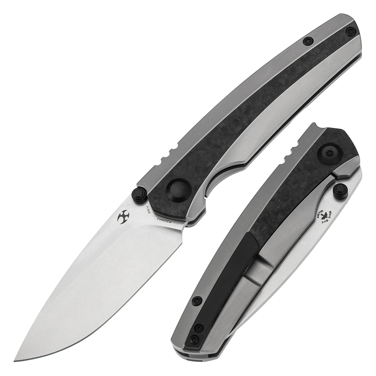 KANSEPT Raven CPM 20CV钢 钛+碳纤维手柄 K2109A2 黑色 1200