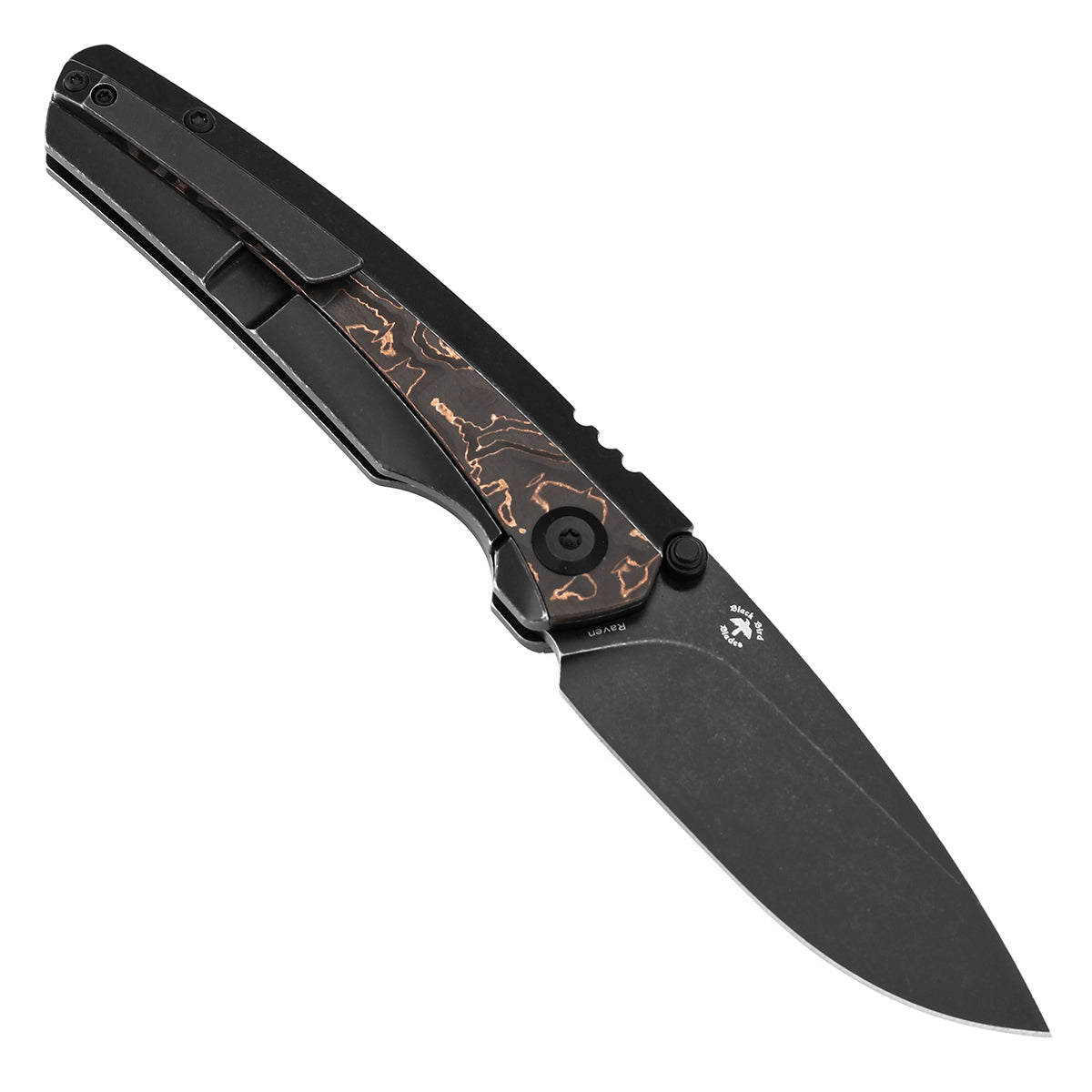 KANSEPT Raven CPM 20CV钢 钛+铜碳纤维手柄 K2109A3 黑铜色 1200