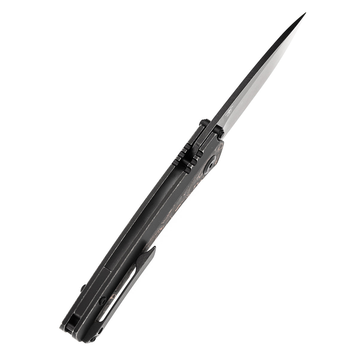 KANSEPT Raven CPM 20CV钢 钛+铜碳纤维手柄 K2109A3 黑铜色 1200
