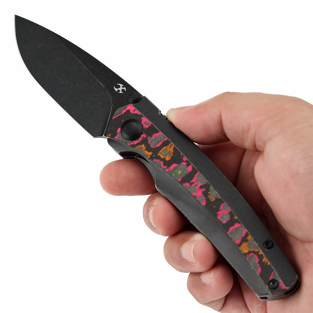 KANSEPT Raven CPM 20CV钢 钛+碳纤维手柄 K2109A6 黑红色 1380