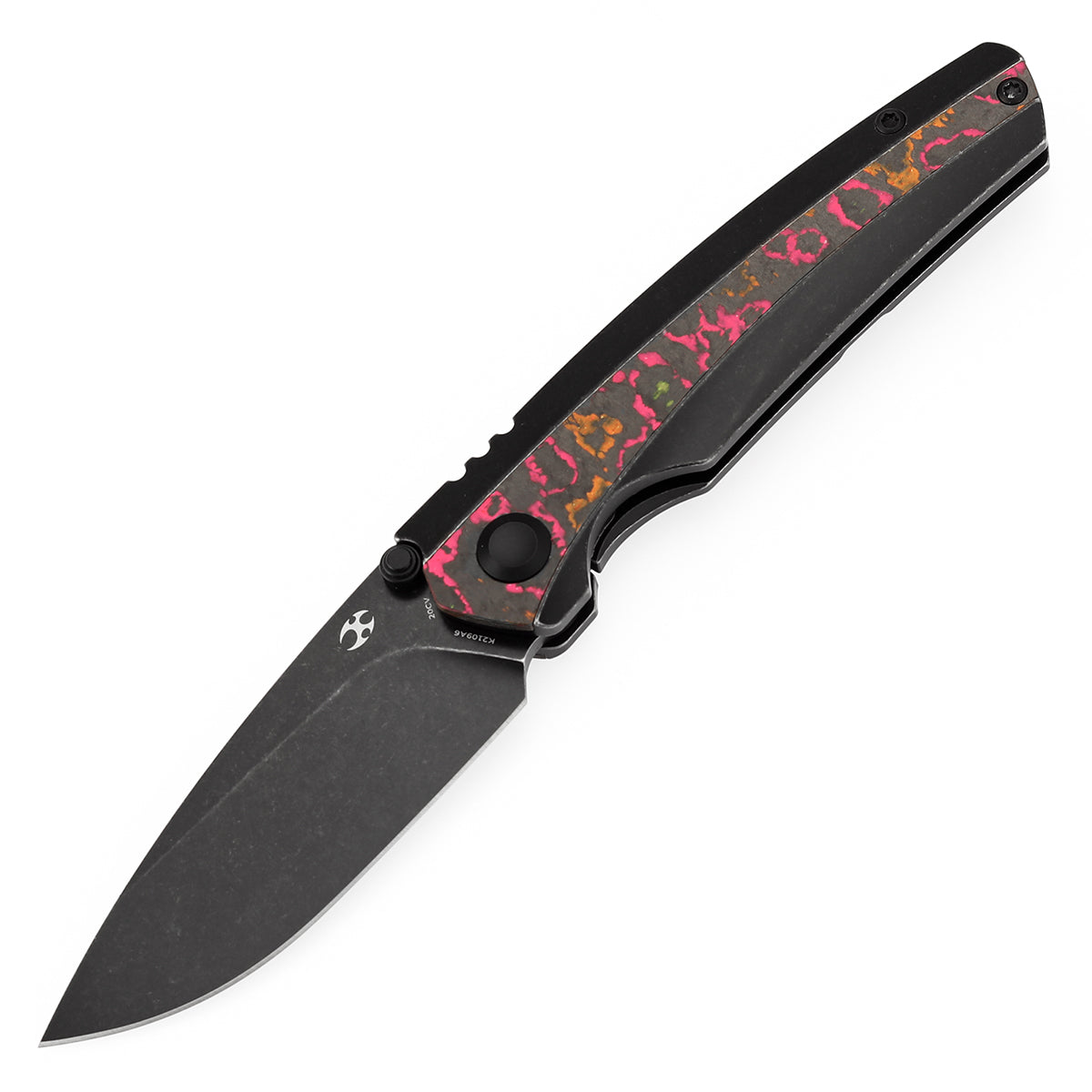 KANSEPT Raven CPM 20CV钢 钛+碳纤维手柄 K2109A6 黑红色 1380