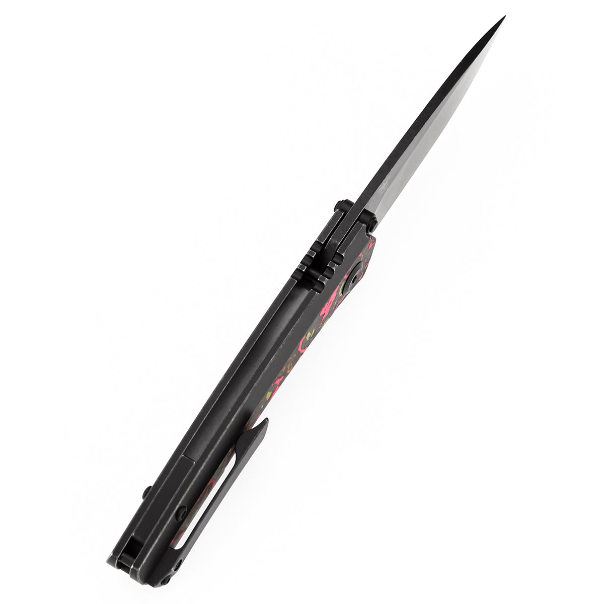 KANSEPT Raven CPM 20CV钢 钛+碳纤维手柄 K2109A6 黑红色 1380