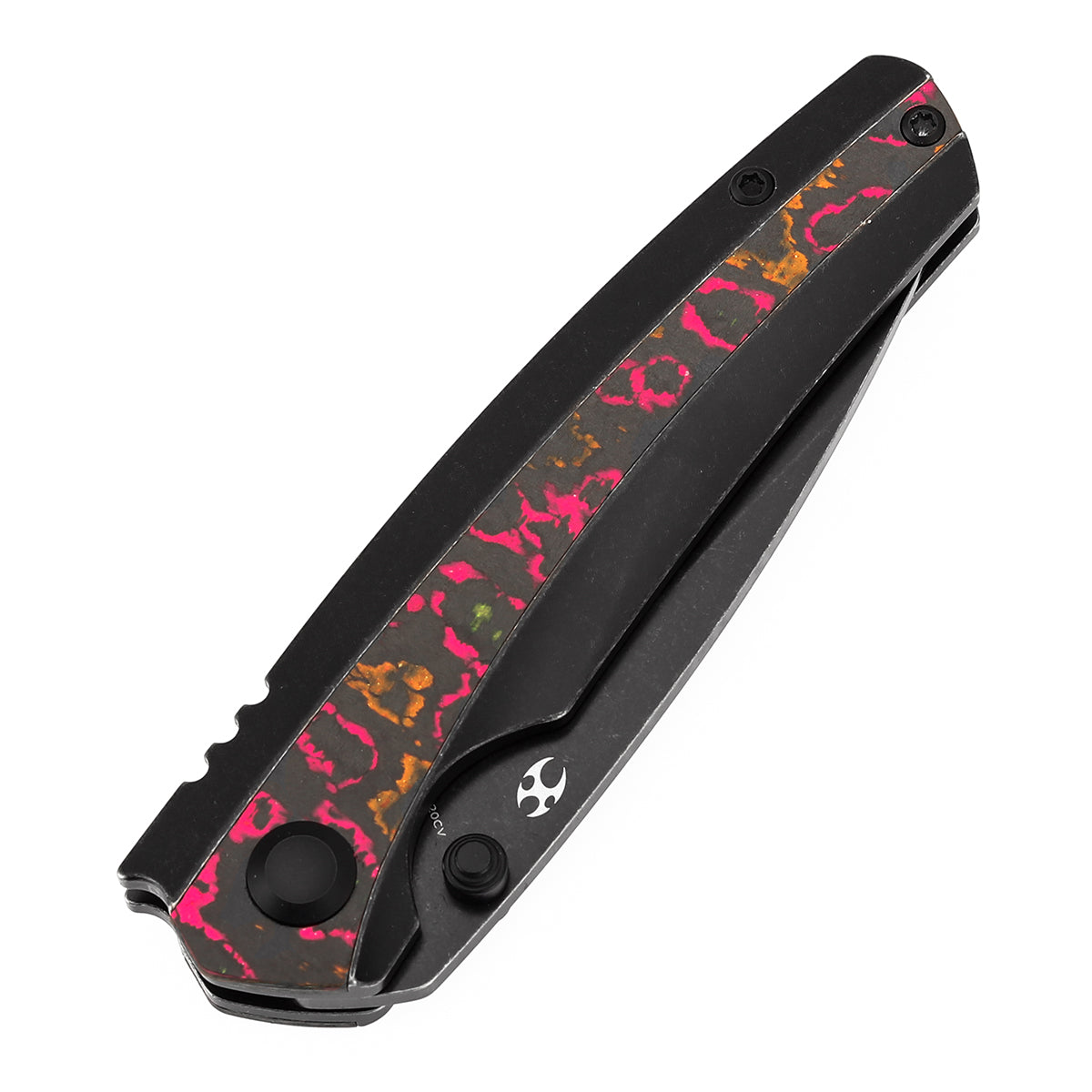 KANSEPT Raven CPM 20CV钢 钛+碳纤维手柄 K2109A6 黑红色 1380