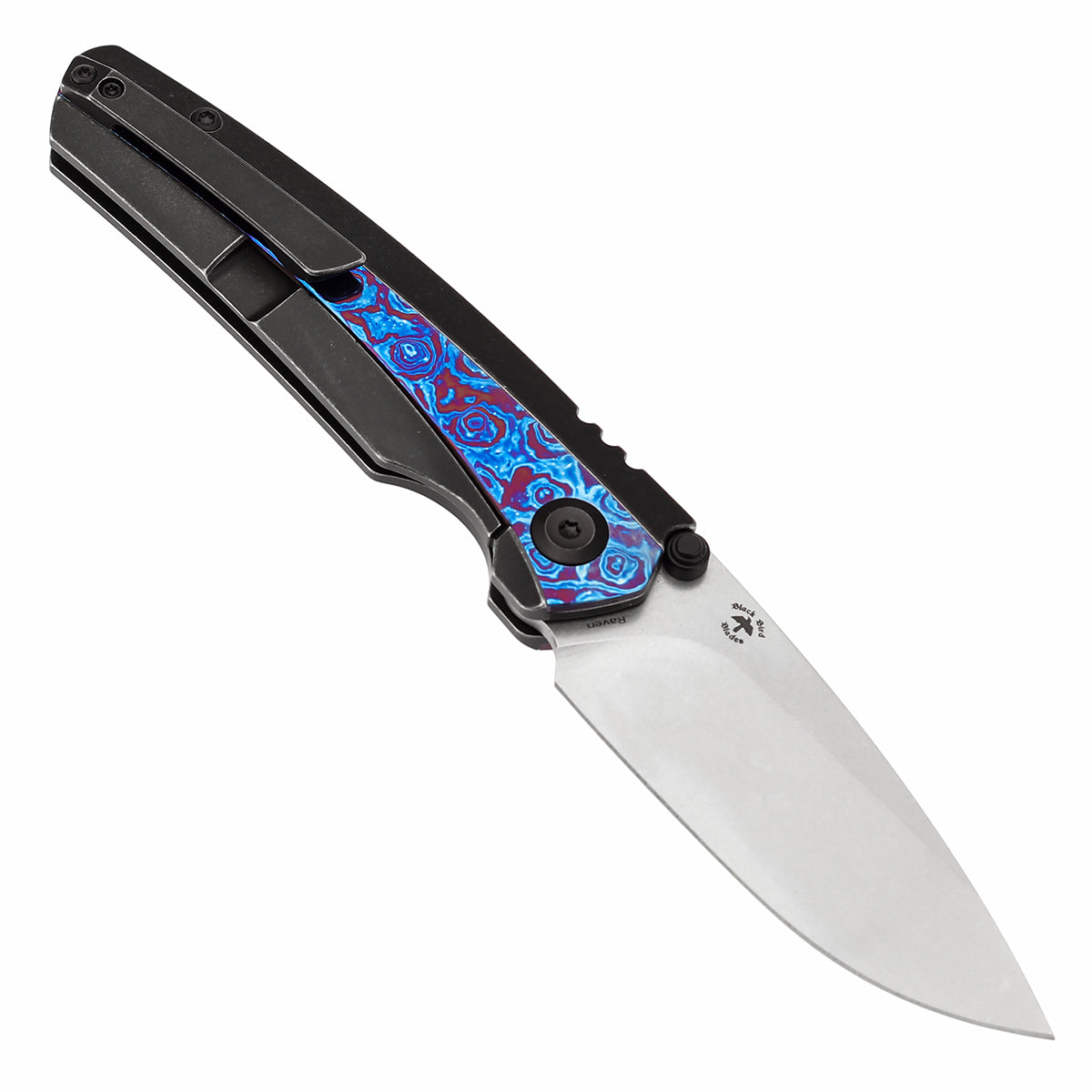 KANSEPT Raven CPM 20CV钢 钛+碳纤维手柄 K2109A5 黑蓝色 1800