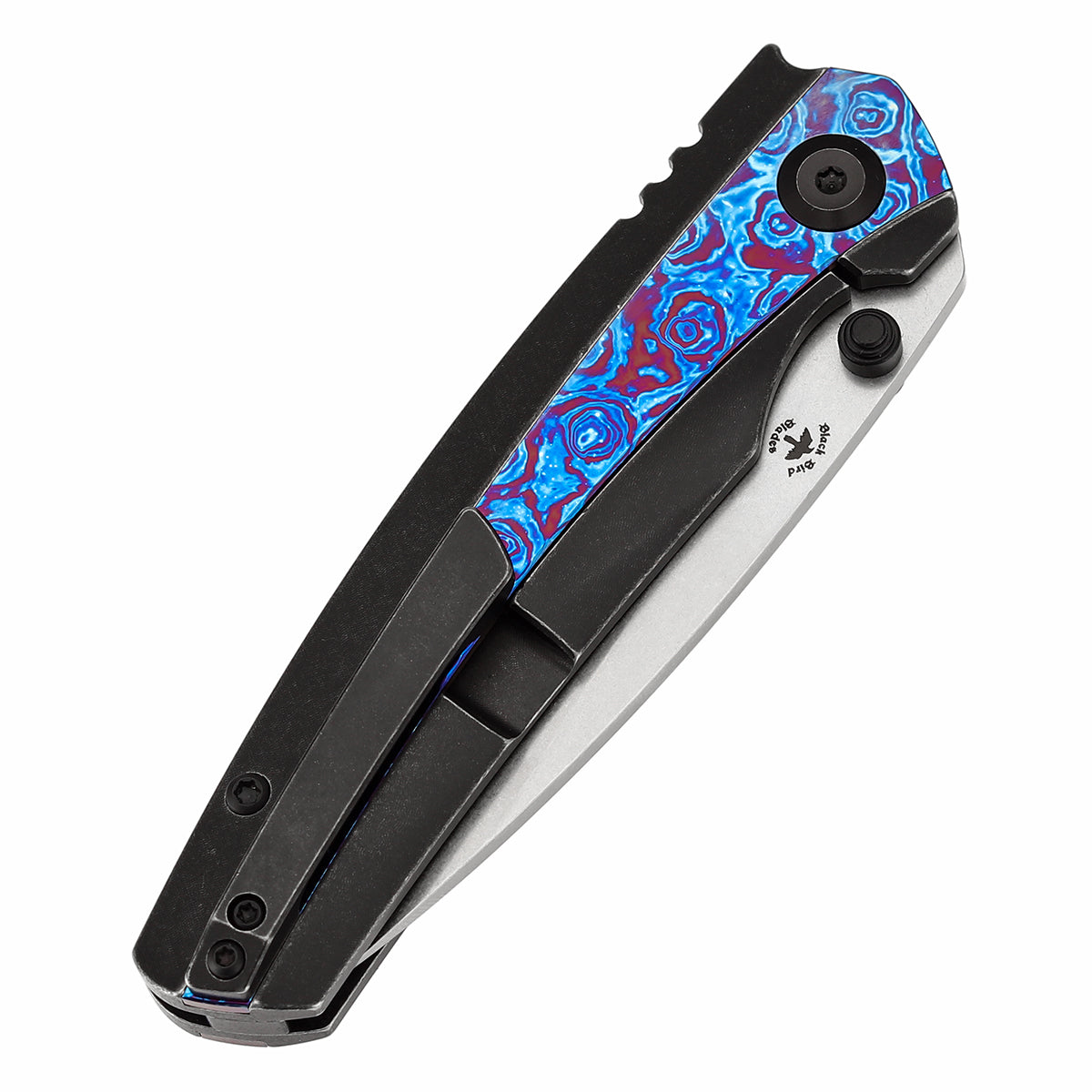 KANSEPT Raven CPM 20CV钢 钛+碳纤维手柄 K2109A5 黑蓝色 1800