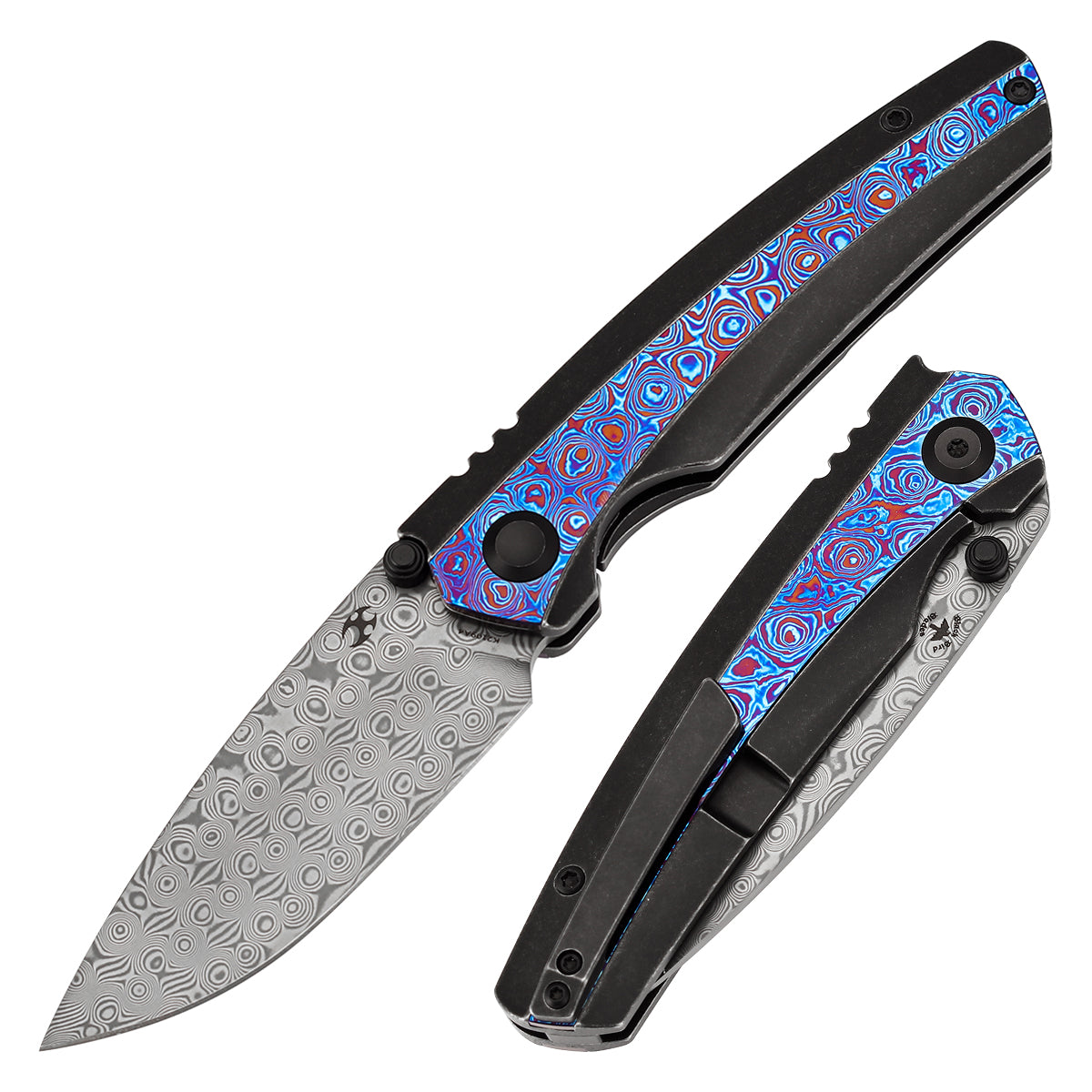 KANSEPT Raven 大马士革钢 钛+Timascus手柄 K2109A4 黑色 1800