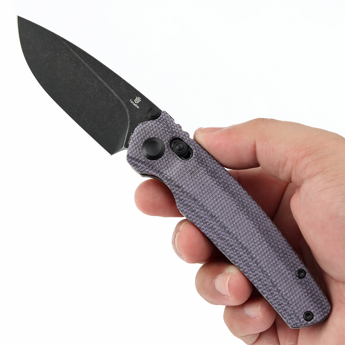 Tenable Raven 14C28N钢 Micarta 手柄 T2109V7 紫色 400