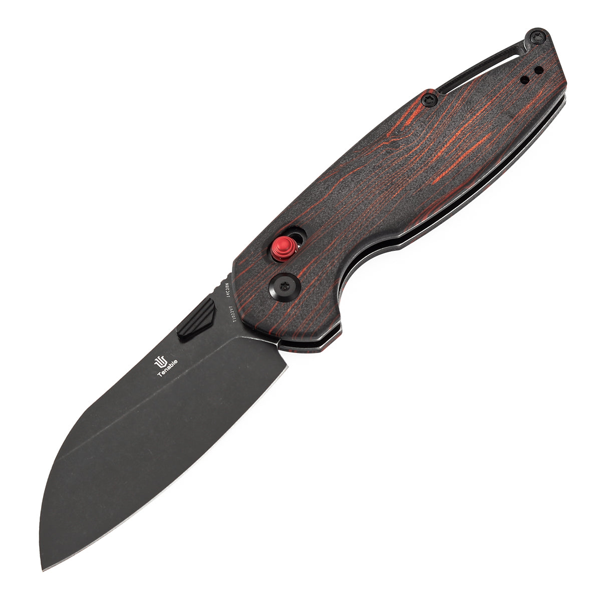 Tenable Model 6 14C28N钢 G-mascus手柄 T1022V7 红黑色 500