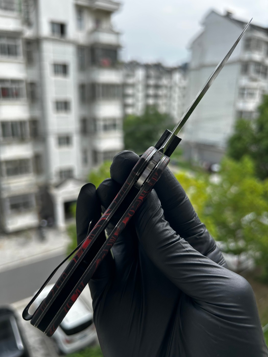 Tenable Model 6 14C28N钢 G-mascus手柄 T1022V8 红黑色 500