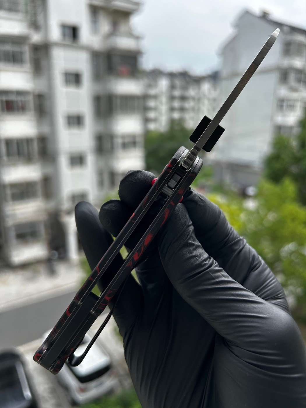 Tenable Model 6 14C28N钢 G-mascus手柄 T1022V8 红黑色 500