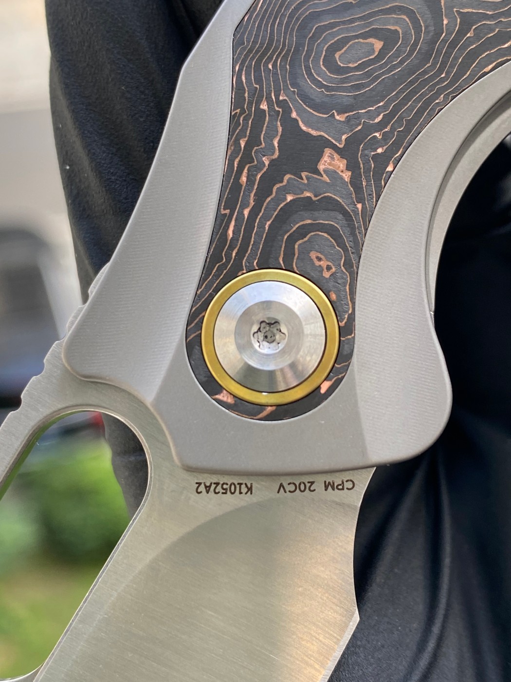 Kansept Knives Tuckamore CPM-20CV钢 钛柄+碳纤维 K1052A2 钛色 1780