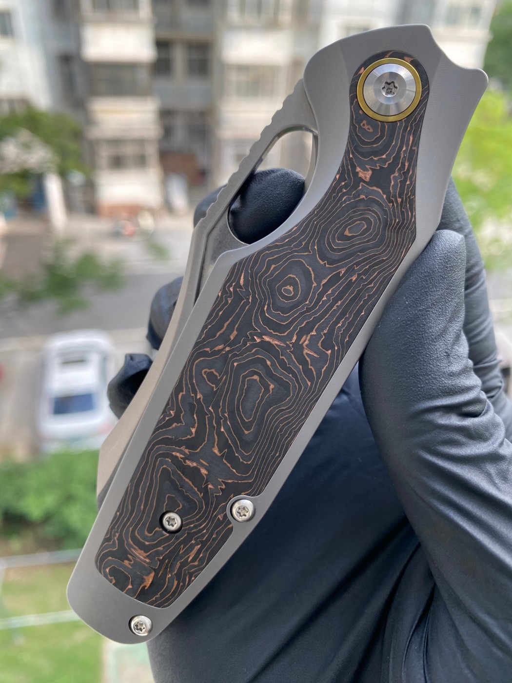 Kansept Knives Tuckamore CPM-20CV钢 钛柄+碳纤维 K1052A2 钛色 1780