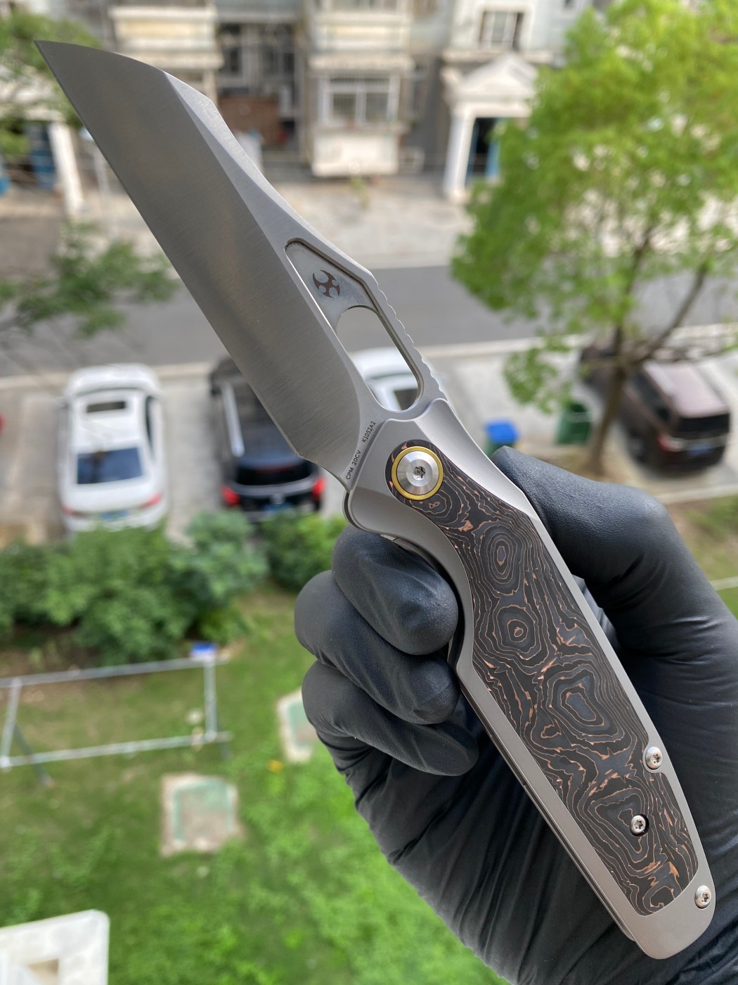 Kansept Knives Tuckamore CPM-20CV钢 钛柄+碳纤维 K1052A2 钛色 1780