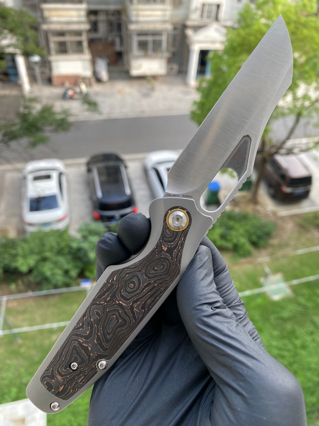 Kansept Knives Tuckamore CPM-20CV钢 钛柄+碳纤维 K1052A2 钛色 1780