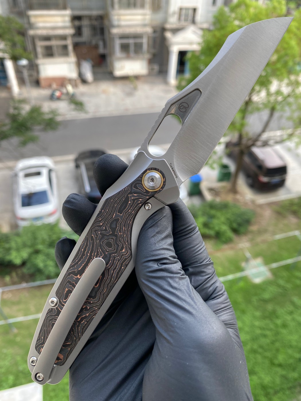 Kansept Knives Tuckamore CPM-20CV钢 钛柄+碳纤维 K1052A2 钛色 1780