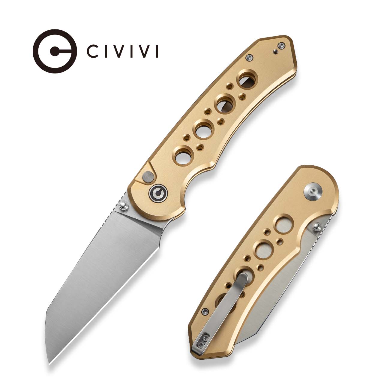 CIVIVI Pragma Prime 14C28N钢 铝制手柄 C24067-3 香槟色 700