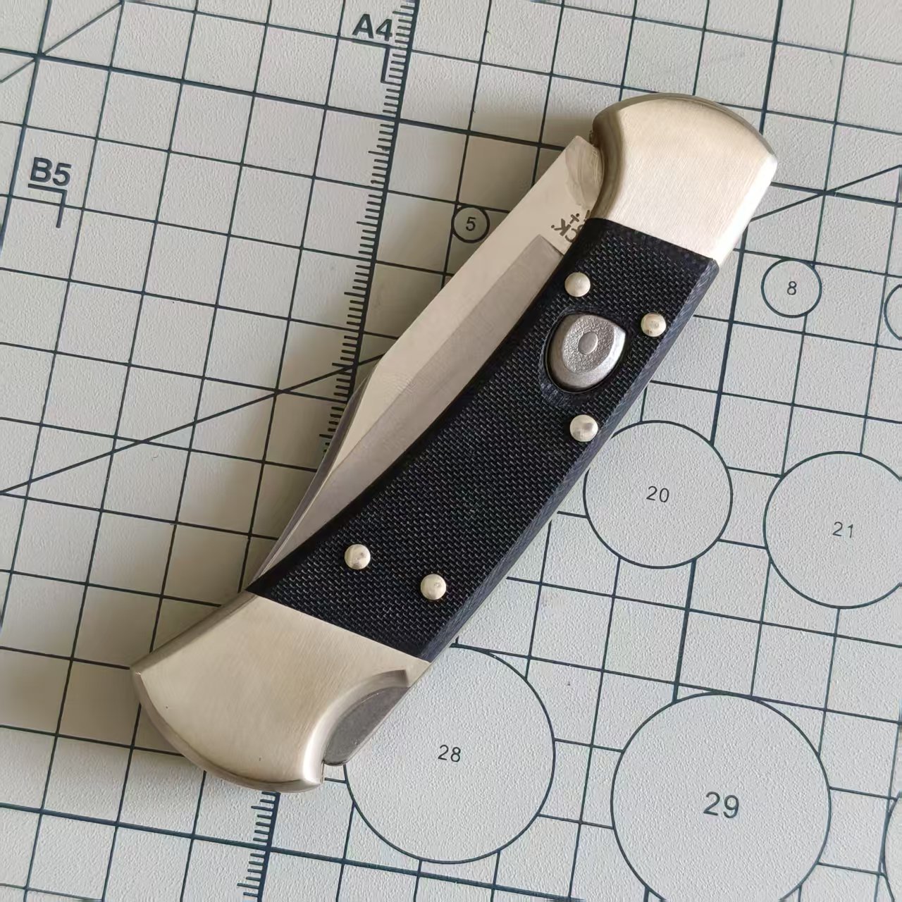 【特惠】BUCK 0110BKSA-B S30V钢 BOS标 AUTO G-10柄 折叠猎人 1350