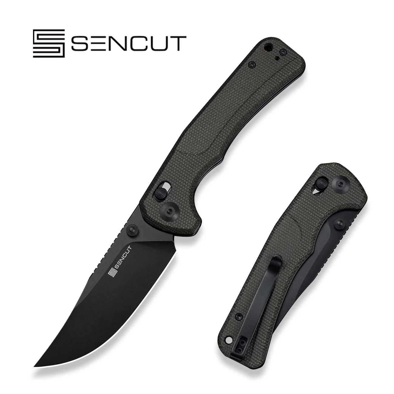 SENCUT Slybolt  9Cr18MoV钢 Micarta手柄 S25001A-1 深绿色 380