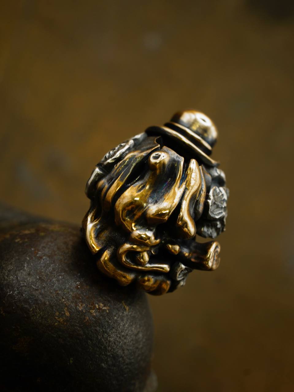 【非卖品】Phase Objects Stone Man 俄罗斯过去式石头人定制刀坠吊坠 One Off