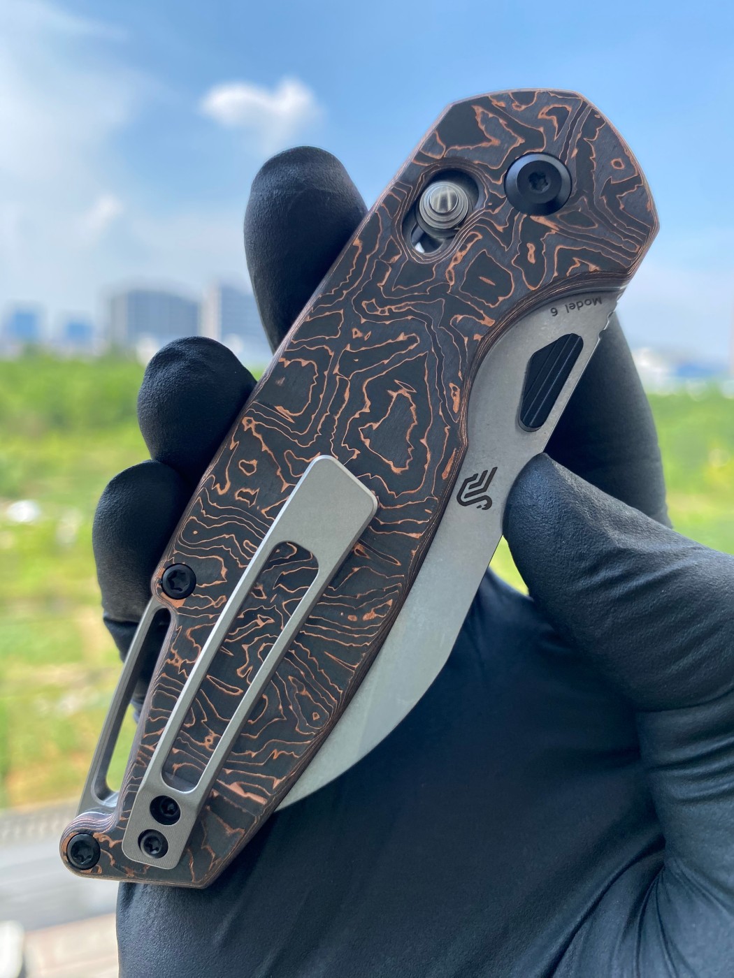 【售完】Kansept Model 6 S35VN钢 碳纤维柄 K1022V2 原价1050 测评价535