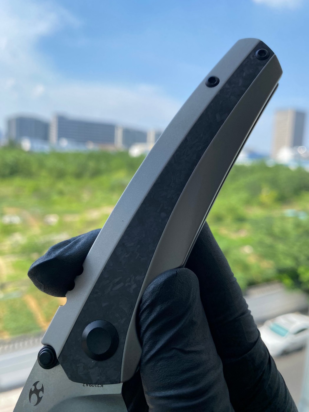 【5折测评】KANSEPT Raven 20CV钢 钛合金+碳纤维柄 K2109A2 原价1189 测评价595