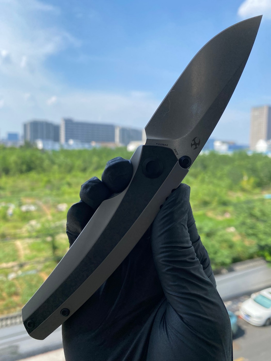 【5折测评】KANSEPT Raven 20CV钢 钛合金+碳纤维柄 K2109A2 原价1189 测评价595