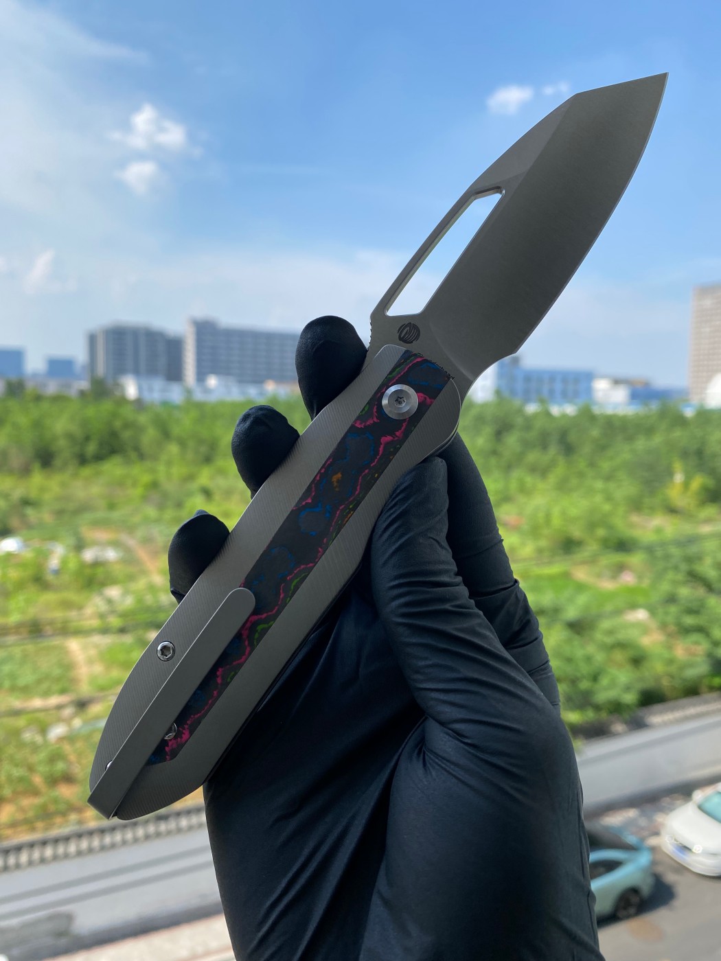 【5折测评】Kansept Thunderhead CPM-S35VN钢 钛合金镶嵌碳纤维柄 K1106A4 原价1530 测评价765