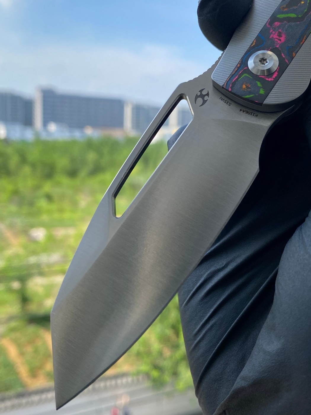 【5折测评】Kansept Thunderhead CPM-S35VN钢 钛合金镶嵌碳纤维柄 K1106A4 原价1530 测评价765