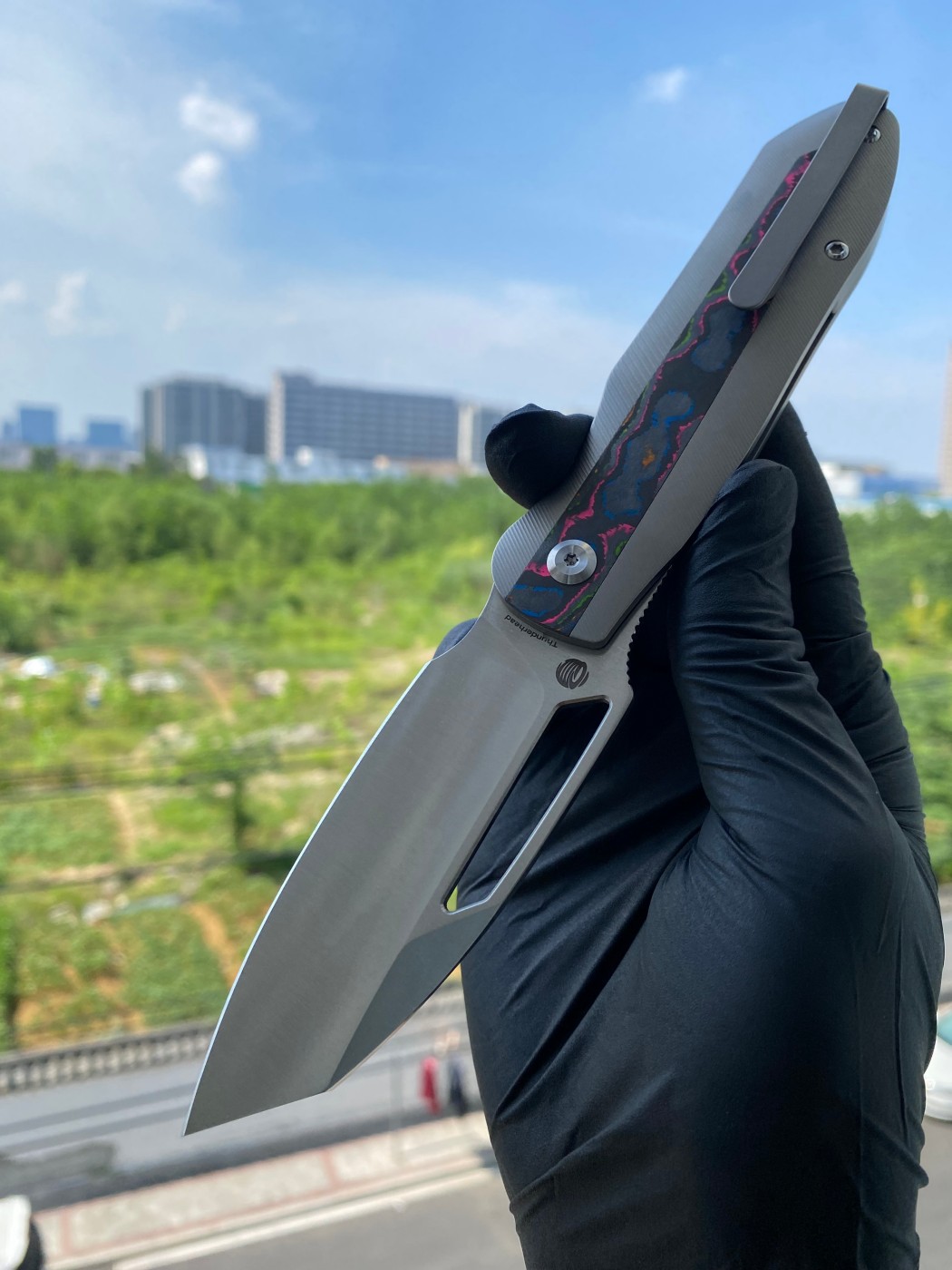 【5折测评】Kansept Thunderhead CPM-S35VN钢 钛合金镶嵌碳纤维柄 K1106A4 原价1530 测评价765